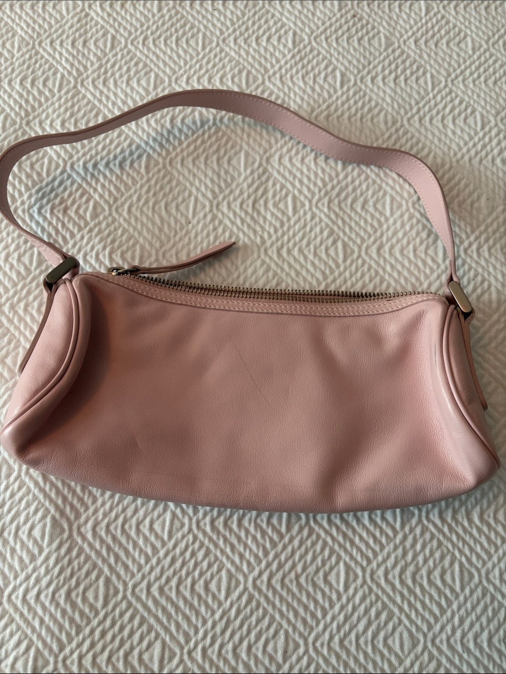 Lauren Ralph Lauren Dusty Pink Leather Shoulder Bag - Picture 3 of 4